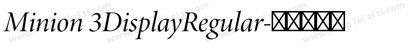 Minion 3DisplayRegular字体转换